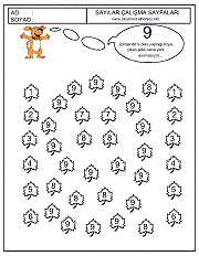 içinde 10 sayısı olanlar boya, 10 sayısı çalışma sayfası